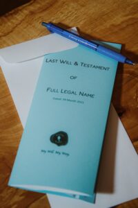 Last Will and Testament with envelope